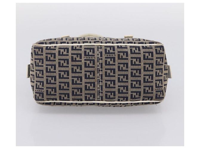 FENDI Zucchino Canvas Handtasche Navy Silver 8BN004 Auth mr2935 Silber Marineblau - Ansicht 5
