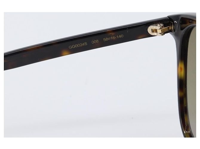 Occhiali da sole GUCCI plastica Dark Brown Auth bs37304 Marrone scuro - vista 14