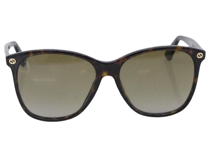 Occhiali da sole GUCCI plastica Dark Brown Auth bs37304 Marrone scuro - vista 2