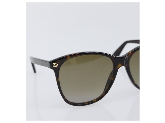 Occhiali da sole GUCCI plastica Dark Brown Auth bs37304 Marrone scuro - vista 6