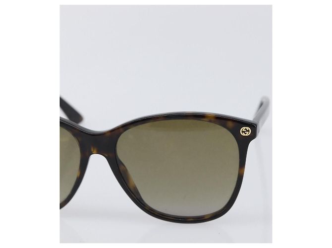Occhiali da sole GUCCI plastica Dark Brown Auth bs37304 Marrone scuro - vista 7