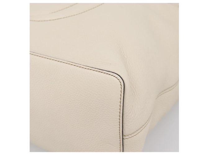 Borsa a tracolla GUCCI Soho in pelle 2way White Gold 408825 Auth ka6326V Bianco D'oro - vista 12