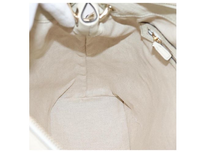 Borsa a tracolla GUCCI Soho in pelle 2way White Gold 408825 Auth ka6326V Bianco D'oro - vista 21