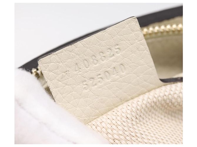Borsa a tracolla GUCCI Soho in pelle 2way White Gold 408825 Auth ka6326V Bianco D'oro - vista 25