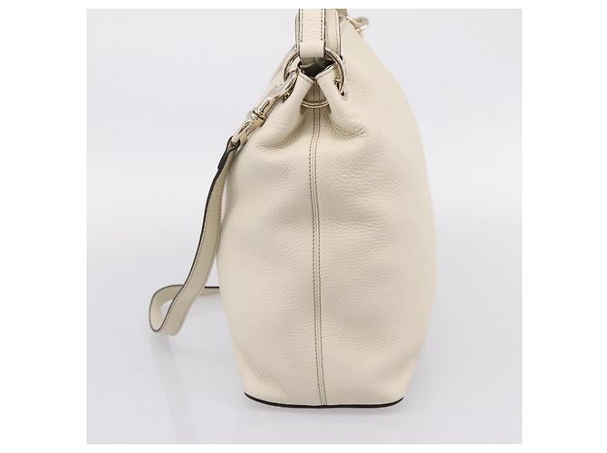 Borsa a tracolla GUCCI Soho in pelle 2way White Gold 408825 Auth ka6326V Bianco D'oro - vista 5