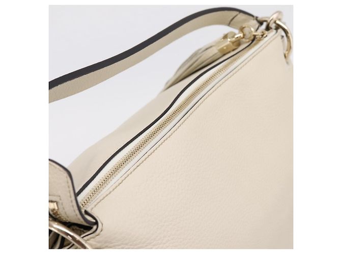 Borsa a tracolla GUCCI Soho in pelle 2way White Gold 408825 Auth ka6326V Bianco D'oro - vista 6