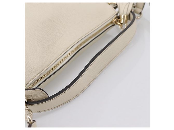 Borsa a tracolla GUCCI Soho in pelle 2way White Gold 408825 Auth ka6326V Bianco D'oro - vista 7