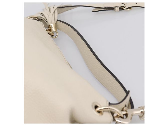 Borsa a tracolla GUCCI Soho in pelle 2way White Gold 408825 Auth ka6326V Bianco D'oro - vista 8
