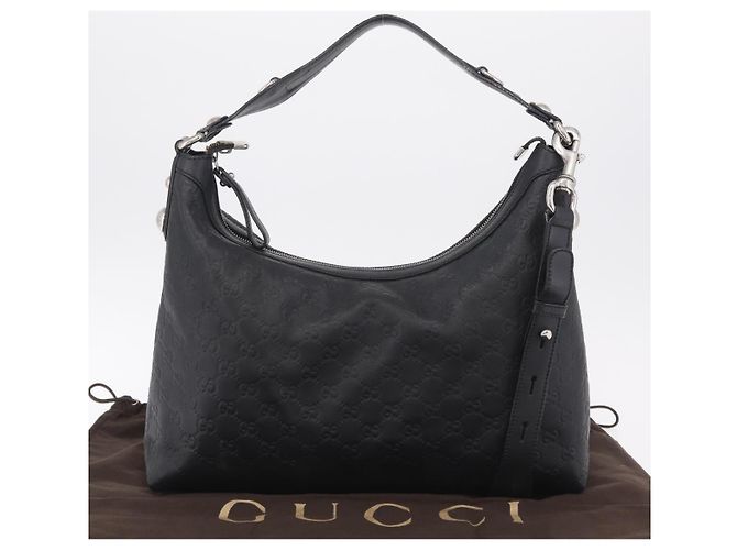 Bolso de hombro GUCCI GuccissimaGG de piel 2way Negro Plata 232961 Auth mr3044A - vista 26