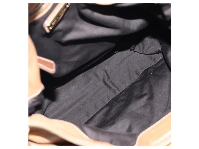 Borsa a tracolla Miu Miu in pelle 2way marrone tono oro Auth 205819A - vista 11