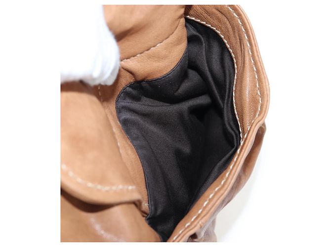 Borsa a tracolla Miu Miu in pelle 2way marrone tono oro Auth 205819A - vista 21