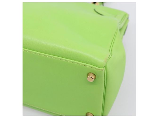 Hermès Borsa a mano HERMES Kelly 32 in pelle 2way Verde Gold Auth 205964SM D'oro - vista 15