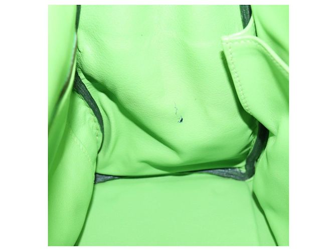 Hermès Borsa a mano HERMES Kelly 32 in pelle 2way Verde Gold Auth 205964SM D'oro - vista 31