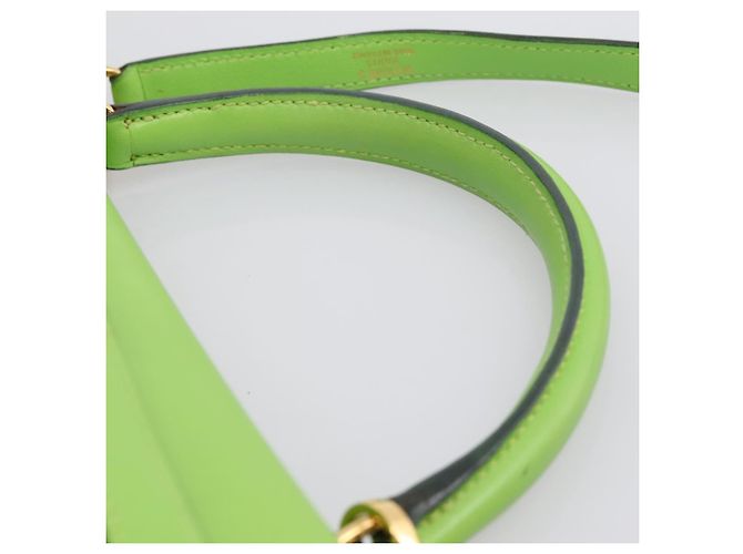 Hermès Borsa a mano HERMES Kelly 32 in pelle 2way Verde Gold Auth 205964SM D'oro - vista 9
