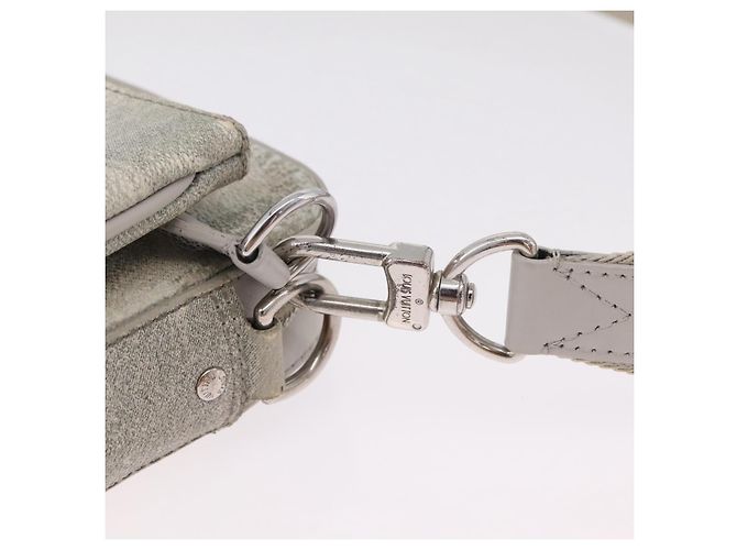 Borsa Messenger LOUIS VUITTON Damier Salt Trio White N50068 LV Auth ka6360 Bianco - vista 10