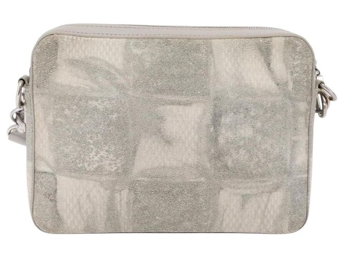 Borsa Messenger LOUIS VUITTON Damier Salt Trio White N50068 LV Auth ka6360 Bianco - vista 2