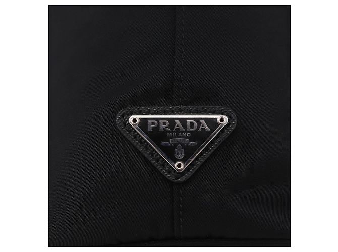Bolso de mano PRADA Nylon Black Silver Auth ep16275V Negro Plata - vista 18