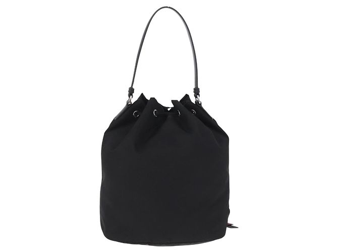 Bolso de mano PRADA Nylon Black Silver Auth ep16275V Negro Plata - vista 2