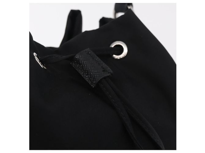 Bolso de mano PRADA Nylon Black Silver Auth ep16275V Negro Plata - vista 22