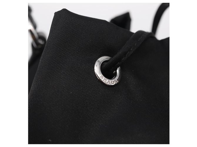 Bolso de mano PRADA Nylon Black Silver Auth ep16275V Negro Plata - vista 9