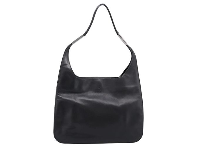 Sac à épaule GUCCI Cuir Noir Argent 001 3167 Auth ep16066 Argenté - vue 13