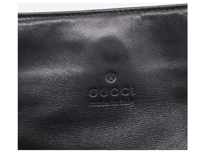 Sac à épaule GUCCI Cuir Noir Argent 001 3167 Auth ep16066 Argenté - vue 18