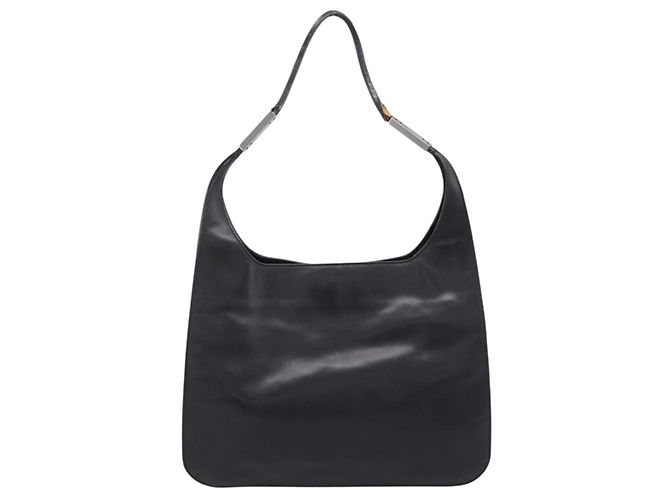 Sac à épaule GUCCI Cuir Noir Argent 001 3167 Auth ep16066 Argenté - vue 2