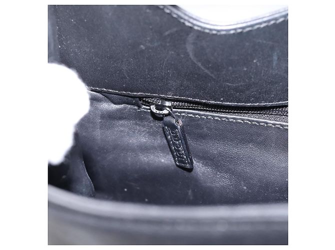 Sac à épaule GUCCI Cuir Noir Argent 001 3167 Auth ep16066 Argenté - vue 22