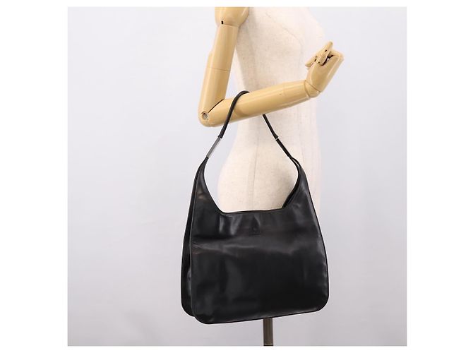Sac à épaule GUCCI Cuir Noir Argent 001 3167 Auth ep16066 Argenté - vue 24