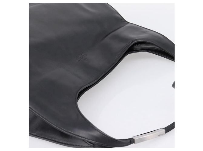 Sac à épaule GUCCI Cuir Noir Argent 001 3167 Auth ep16066 Argenté - vue 6