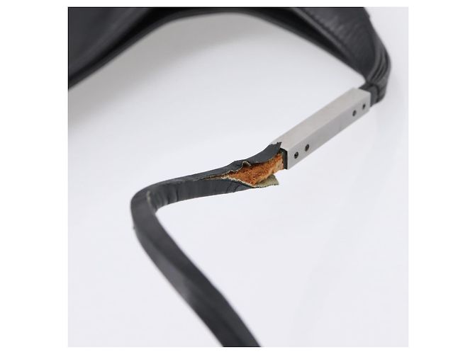 Sac à épaule GUCCI Cuir Noir Argent 001 3167 Auth ep16066 Argenté - vue 8
