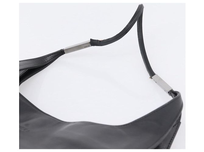 Sac à épaule GUCCI Cuir Noir Argent 001 3167 Auth ep16066 Argenté - vue 9
