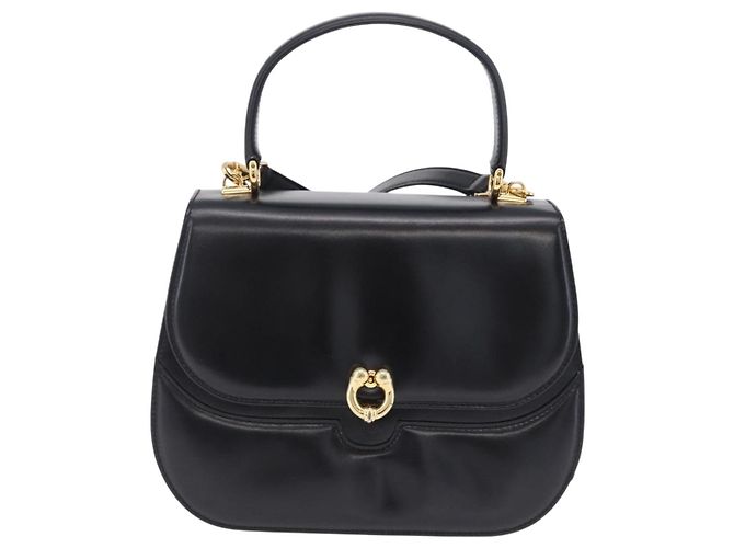 Borsa a mano GUCCI in pelle 2way Nera Oro 000 406 0264 Auth am12615V Nero D'oro - vista 13