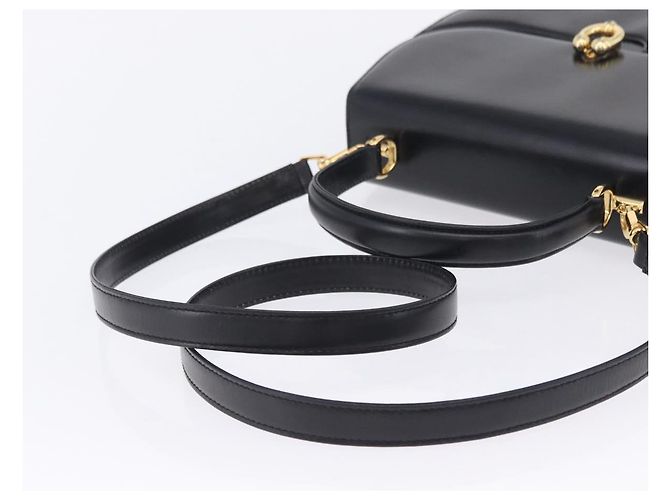 Borsa a mano GUCCI in pelle 2way Nera Oro 000 406 0264 Auth am12615V Nero D'oro - vista 8