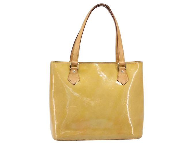 Sac à main LOUIS VUITTON Monogram Vernis Houston Beige M91004 LV Auth bs37263 - vue 13