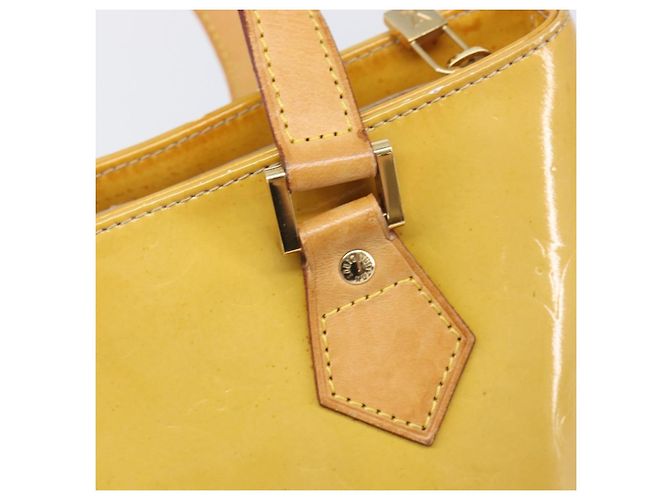 Sac à main LOUIS VUITTON Monogram Vernis Houston Beige M91004 LV Auth bs37263 - vue 19