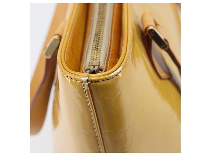 Sac à main LOUIS VUITTON Monogram Vernis Houston Beige M91004 LV Auth bs37263 - vue 20