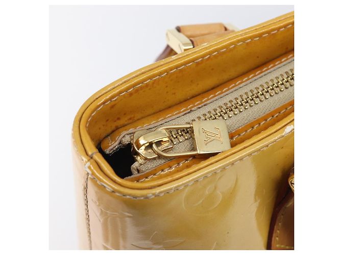 Sac à main LOUIS VUITTON Monogram Vernis Houston Beige M91004 LV Auth bs37263 - vue 22