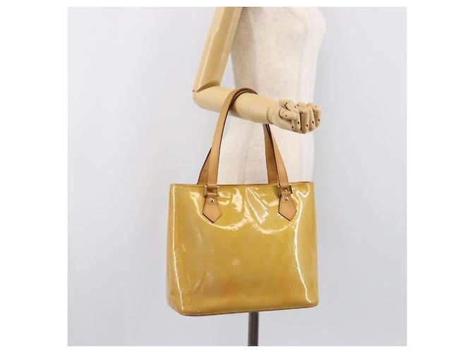 Sac à main LOUIS VUITTON Monogram Vernis Houston Beige M91004 LV Auth bs37263 - vue 30
