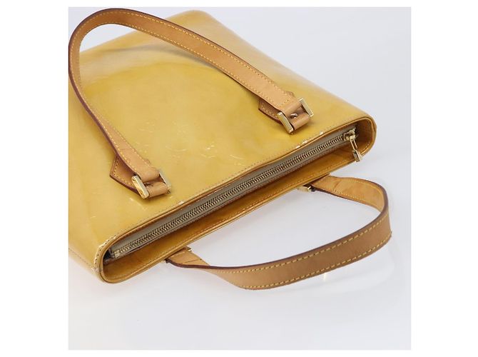 Sac à main LOUIS VUITTON Monogram Vernis Houston Beige M91004 LV Auth bs37263 - vue 6