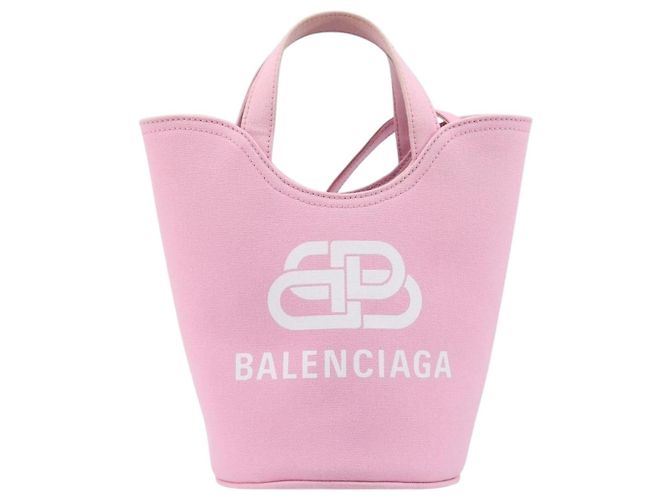 Bolsa de mão BALENCIAGA Wave XS Canvas 2way Pink Silver 619979 Auth ka6340V Prata Rosa - vista 13