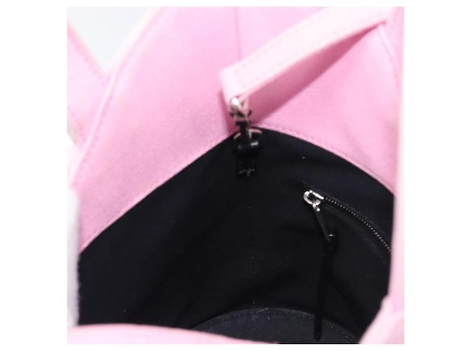 Bolsa de mão BALENCIAGA Wave XS Canvas 2way Pink Silver 619979 Auth ka6340V Prata Rosa - vista 23