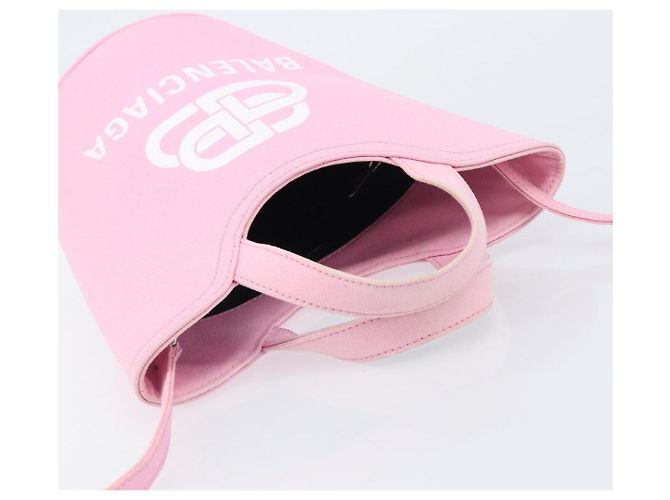 Bolsa de mão BALENCIAGA Wave XS Canvas 2way Pink Silver 619979 Auth ka6340V Prata Rosa - vista 6