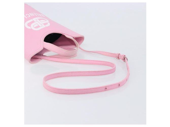 Bolsa de mão BALENCIAGA Wave XS Canvas 2way Pink Silver 619979 Auth ka6340V Prata Rosa - vista 9