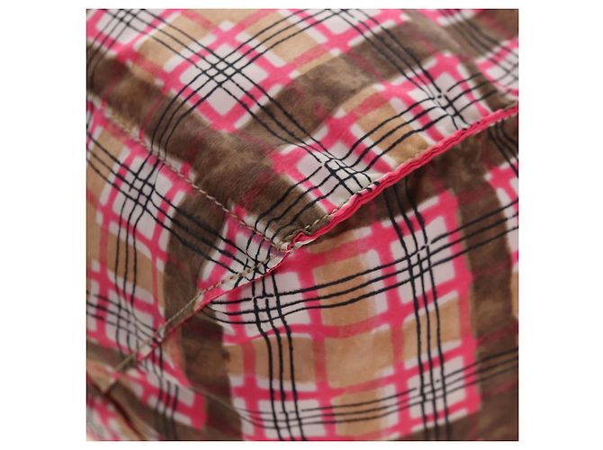 Tote Saco Eco PRADA Nylon Rosa Prata Auth 203684A - vista 18