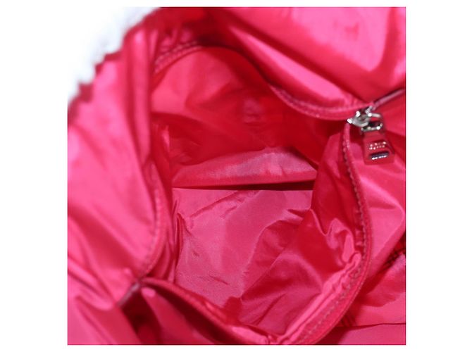 Tote Saco Eco PRADA Nylon Rosa Prata Auth 203684A - vista 25