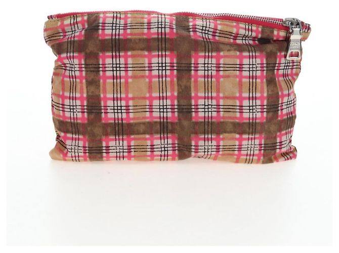 Tote Saco Eco PRADA Nylon Rosa Prata Auth 203684A - vista 27
