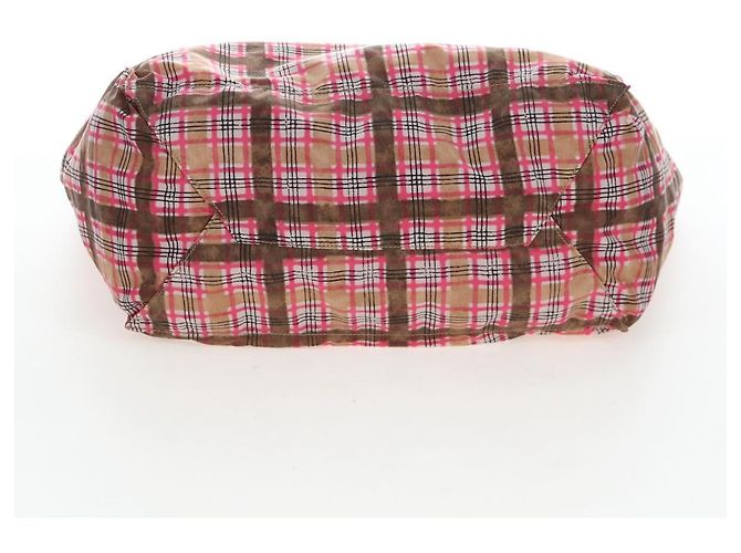 Tote Saco Eco PRADA Nylon Rosa Prata Auth 203684A - vista 5
