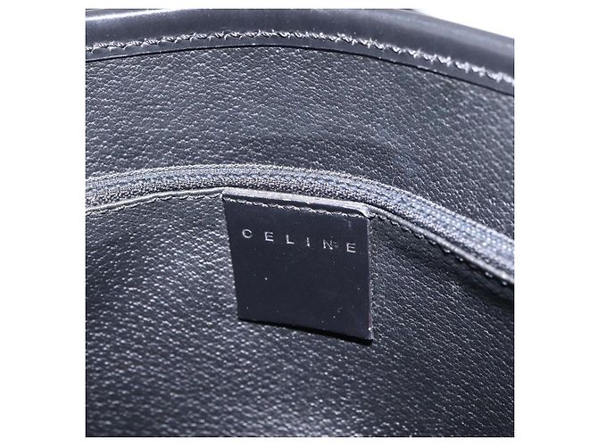 Céline CELINE Macadam Canvas Tote Bag PVC Schwarz Goldfarben Auth mr2983A - Ansicht 20