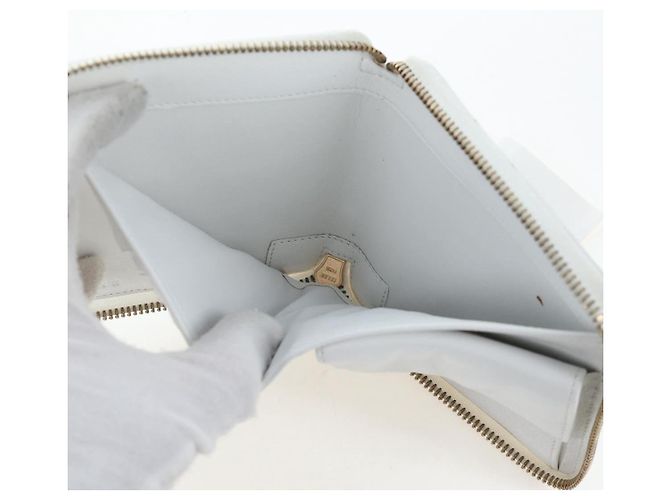 Céline CELINE 2004 Athens Olympics Limited Edition Bifold Wallet Leather Auth bs37161V White - view 10